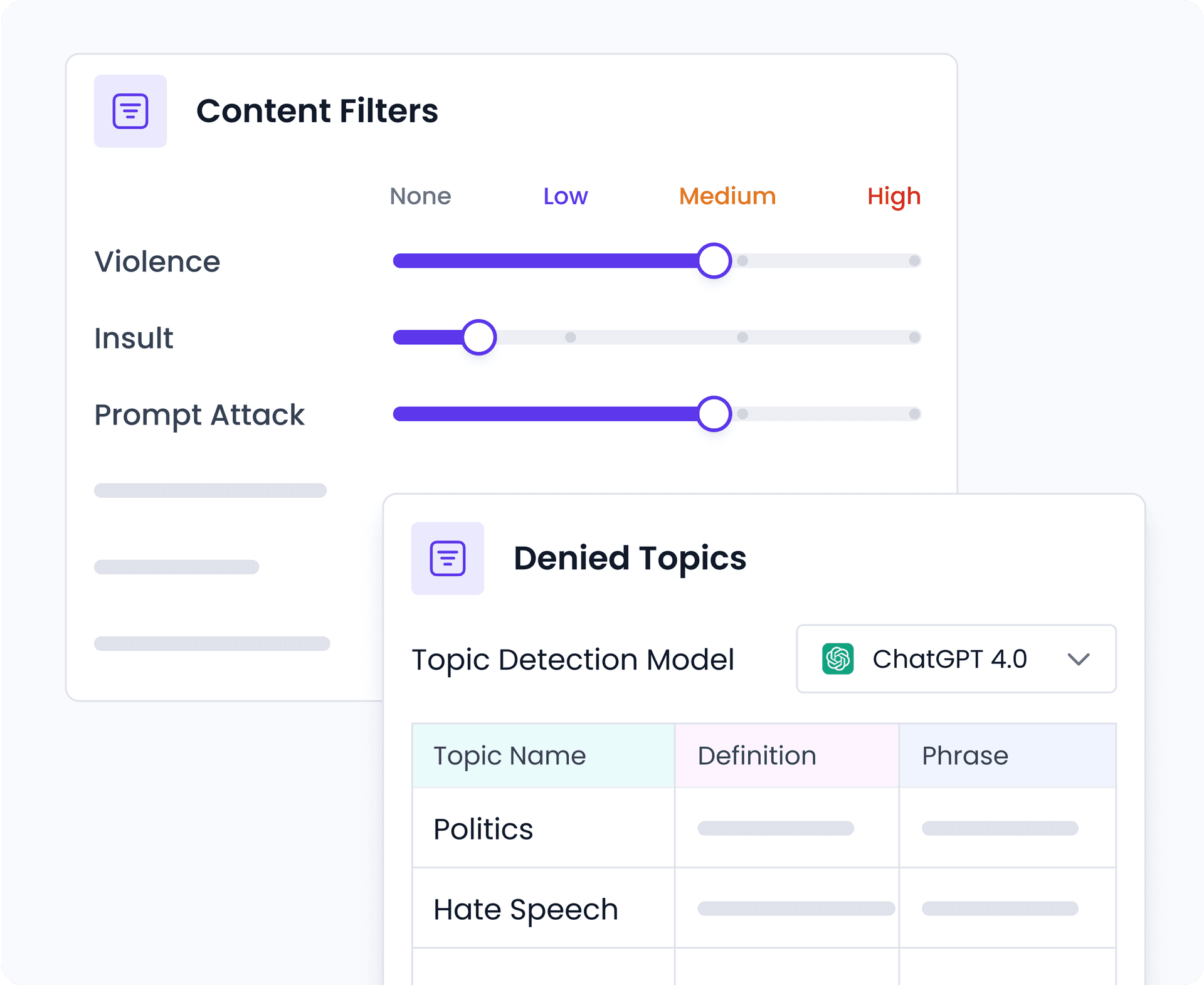 Content & Topic Filters